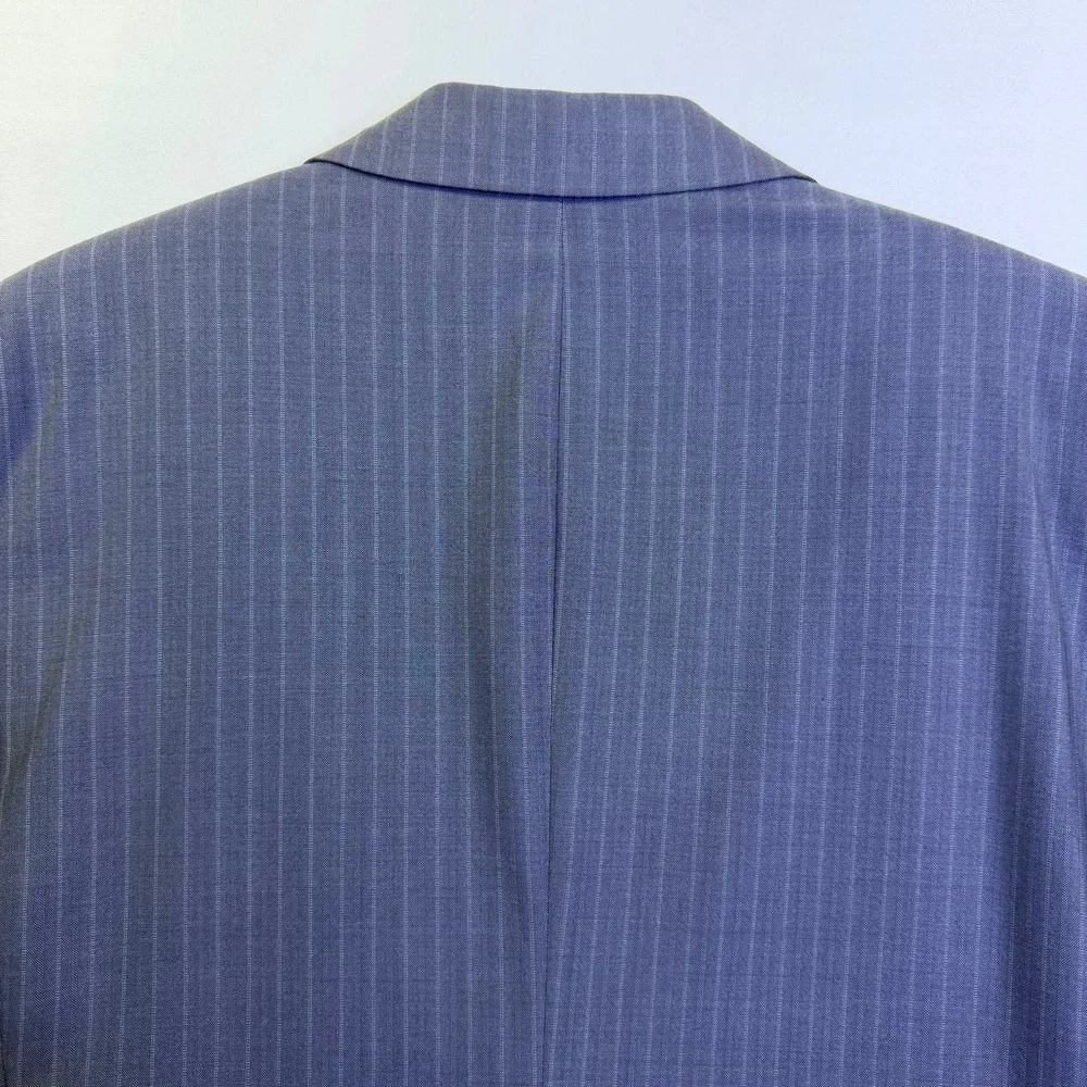 Jos. A. Bank Mens 40R Gray Pinstripe Wool Slim Fit 2-Piece Suit 34x30 Formal